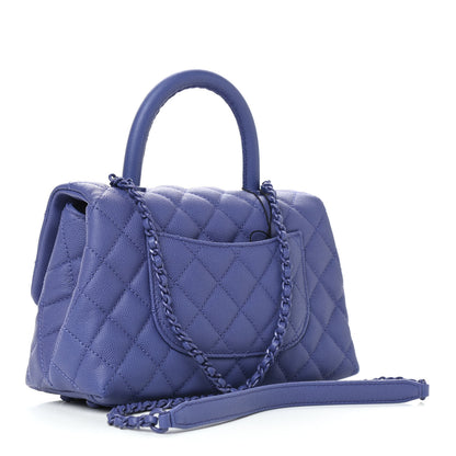 Chanel Caviar Quilted Incognito Mini Coco Handle Flap Blue 2 of 10