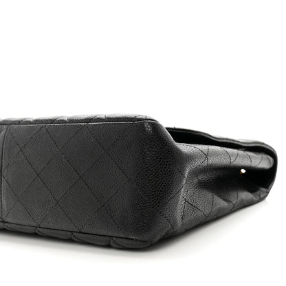 Chanel Caviar Quilted Jumbo Single Flap Black 10 of 12