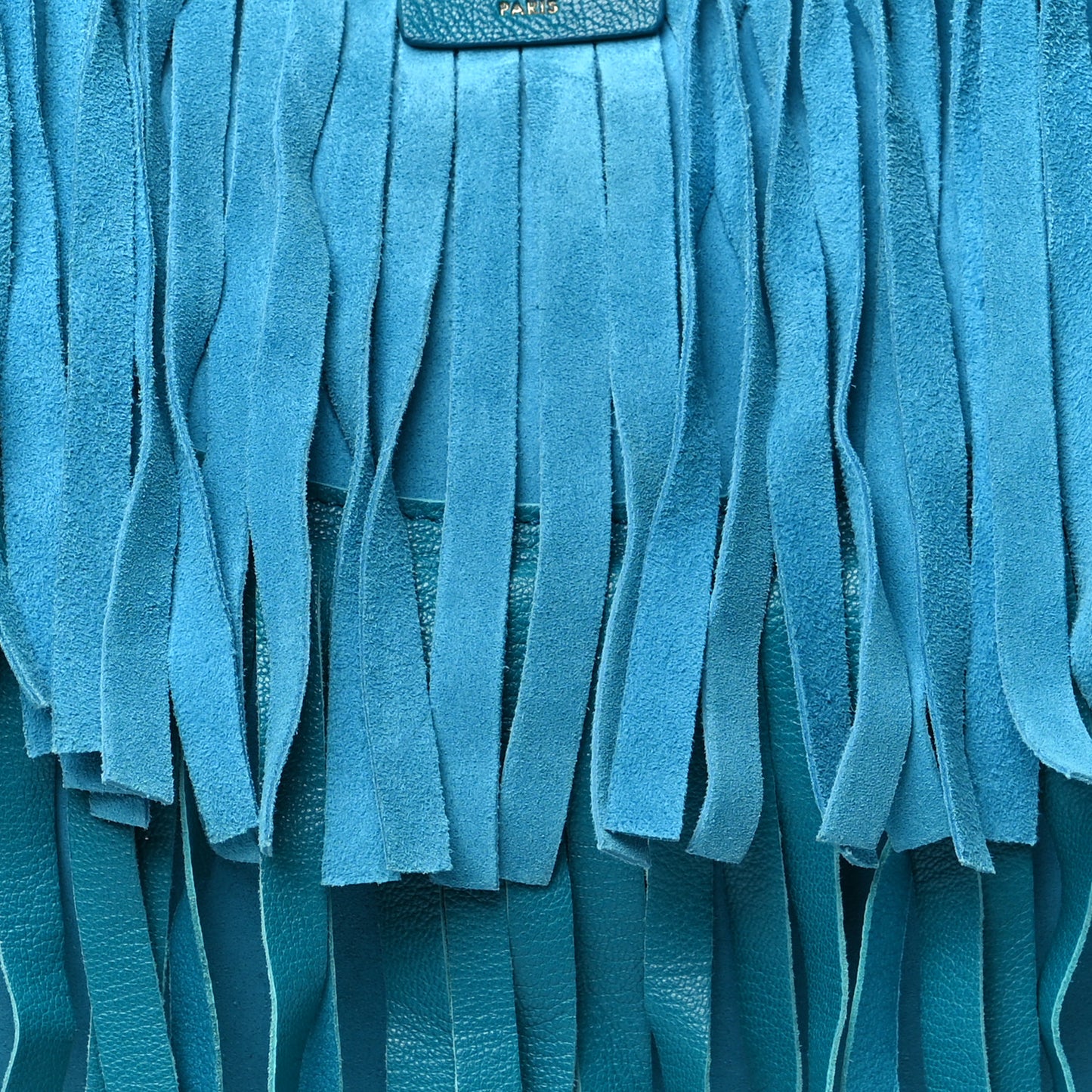 Suede Boheme Fringe Hobo Blue