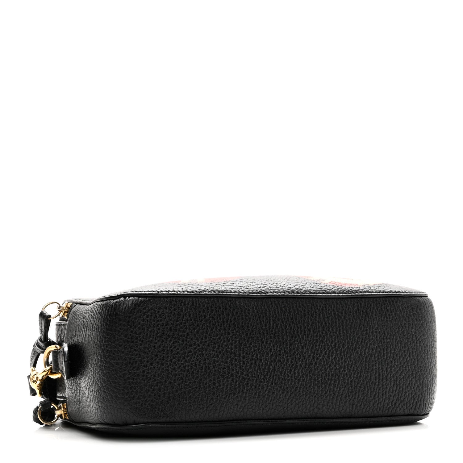 Gucci Grained Calfskin Sylvie Web Kingsnake Small Camera Bag Black Multicolor 4 of 12