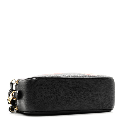 Gucci Grained Calfskin Sylvie Web Kingsnake Small Camera Bag Black Multicolor 4 of 12