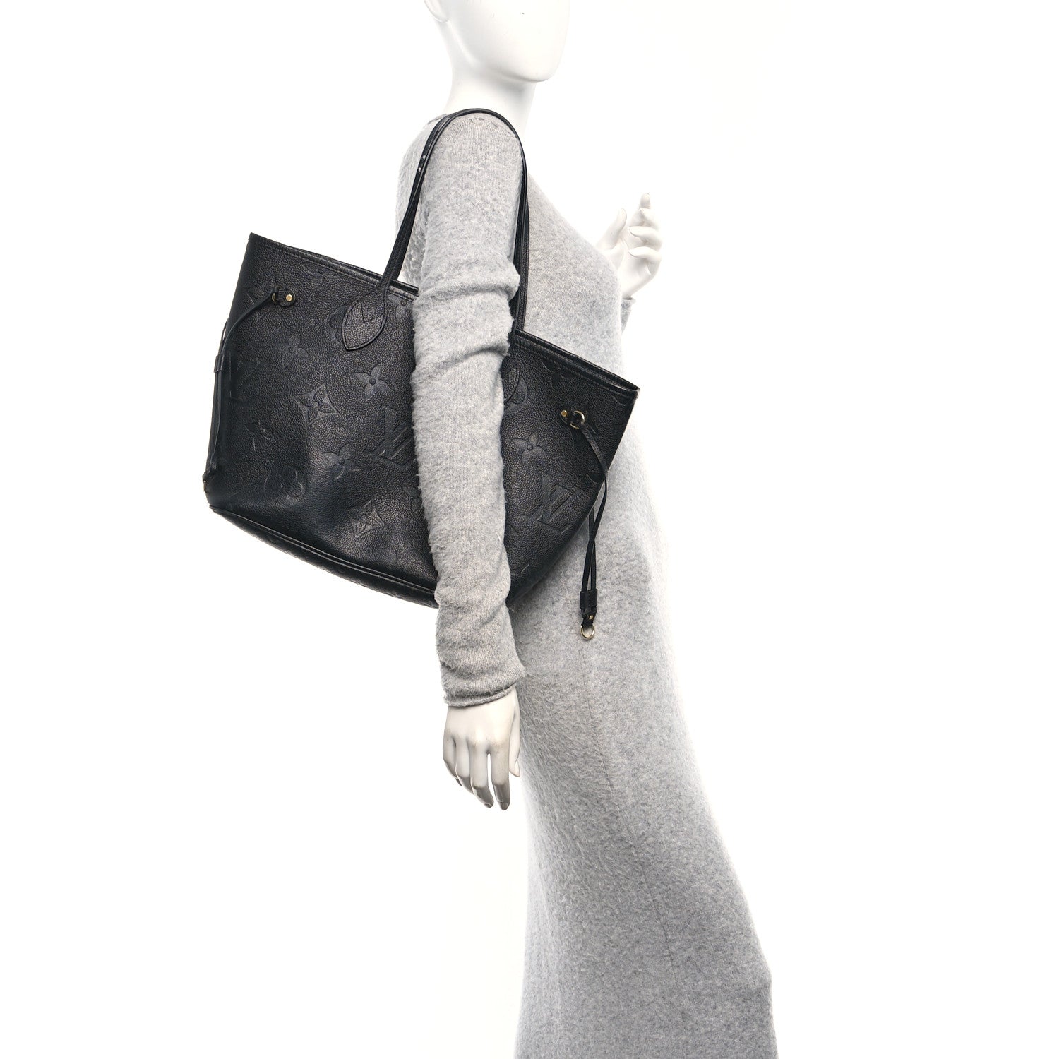 Louis Vuitton Empreinte Monogram Giant Neverfull MM Black 2 of 11