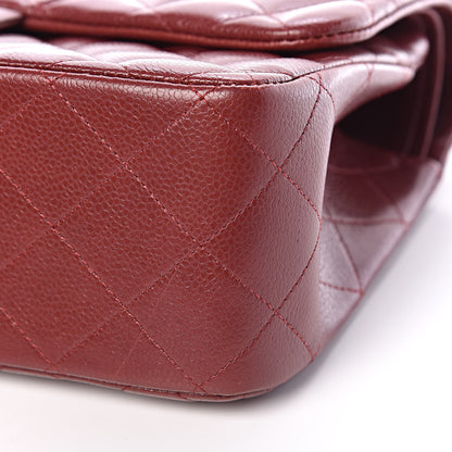 Chanel Caviar Quilted Jumbo Double Flap Dark Red 6 of 10