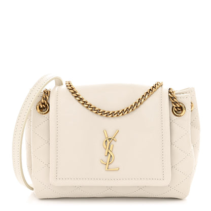 Saint Laurent Lambskin Quilted Monogram Mini Nolita Crema Soft 1 of 10