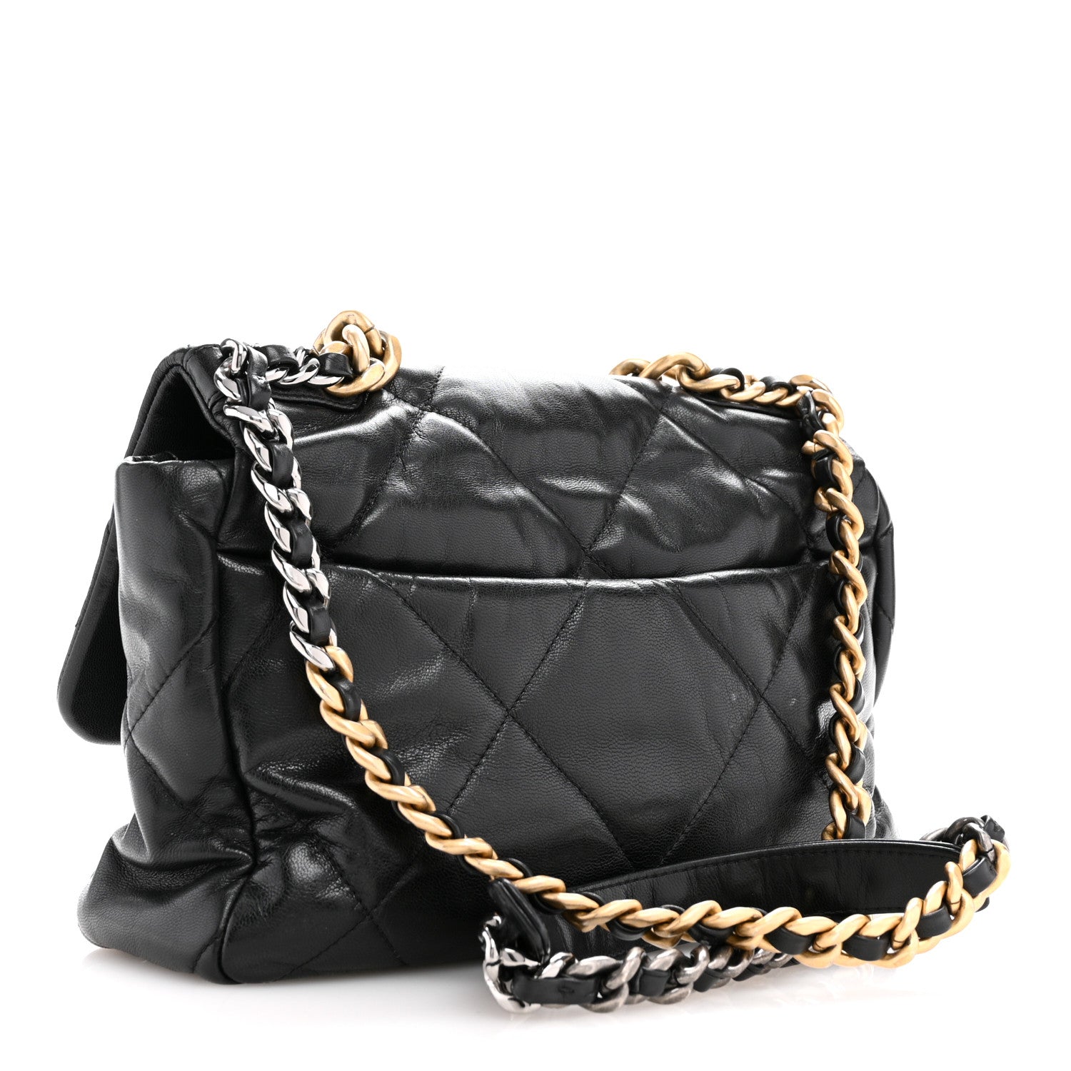 Chanel Lambskin Quilted Large Chanel 19 Flap Black 3 of 15
