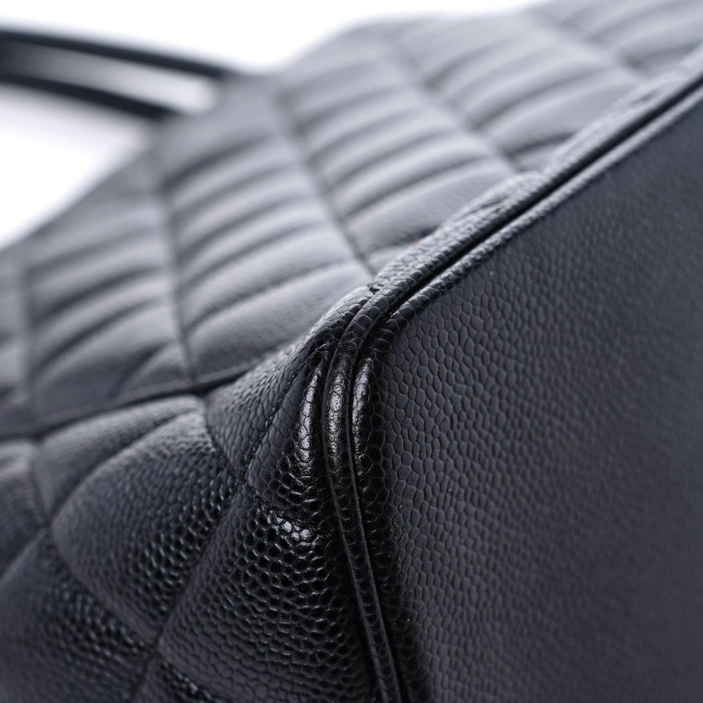 Caviar Quilted Medallion Tote Black