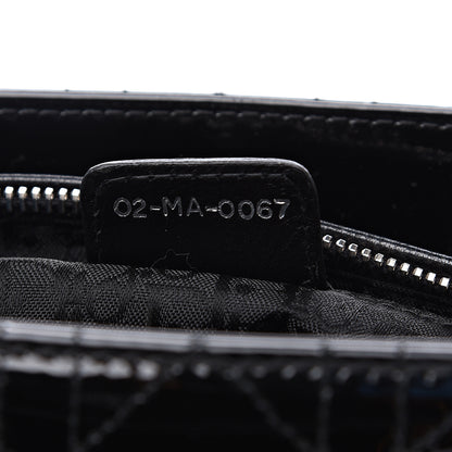 Christian Dior Patent Cannage Stitched Medium Lady Dior Black 6 of 9