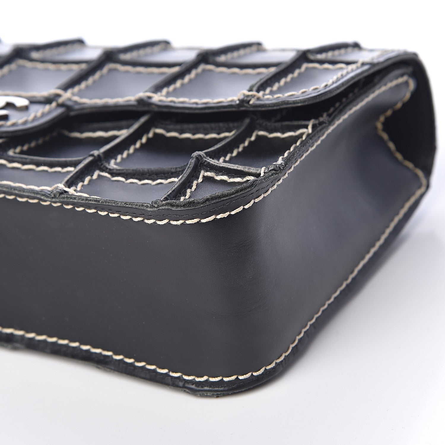 Chanel Lambskin Contrast Square Stitch Flap Black 11 of 12