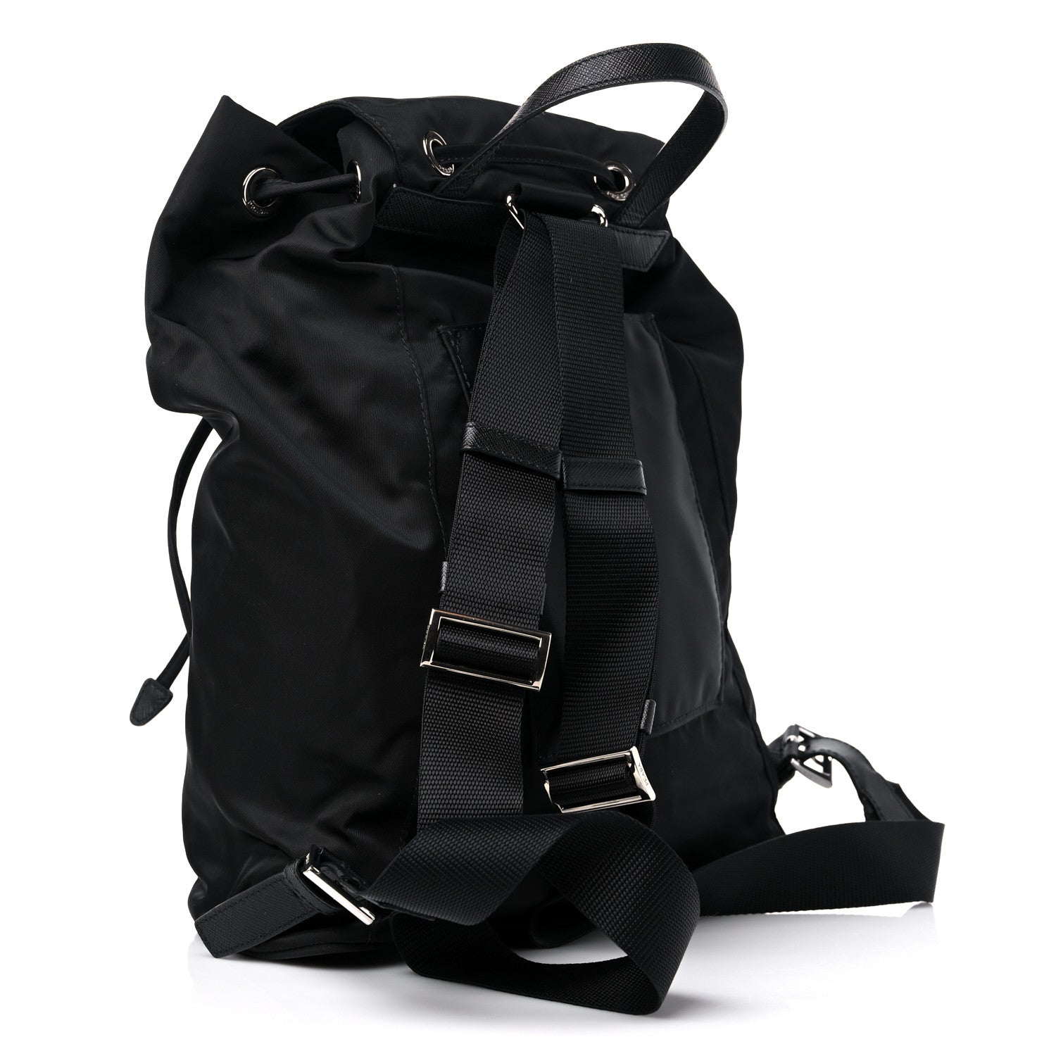 Prada Nylon Tessuto Saffiano Backpack Black 2 of 8
