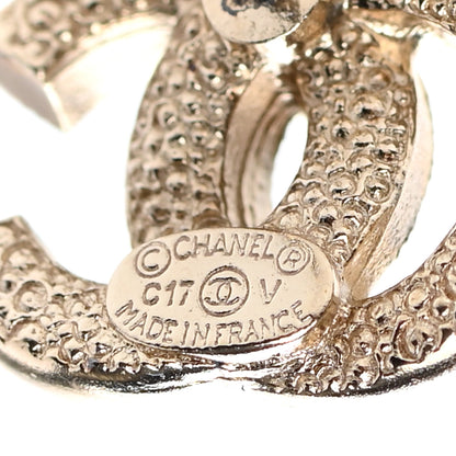 Chanel Crystal CC Earrings Light Gold 4 of 5