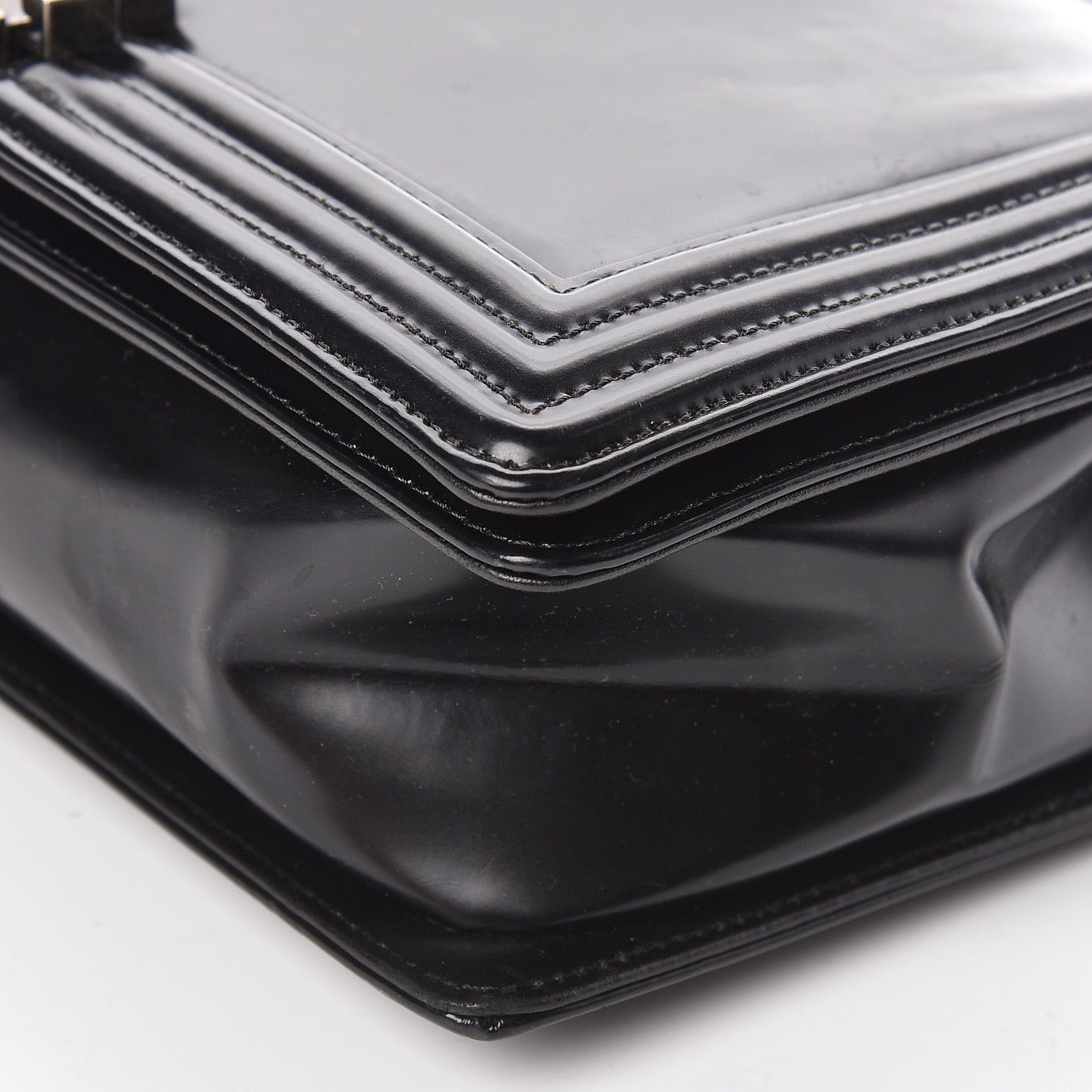 Chanel Glazed Calfskin Large Boy Flap Black 11 of 11