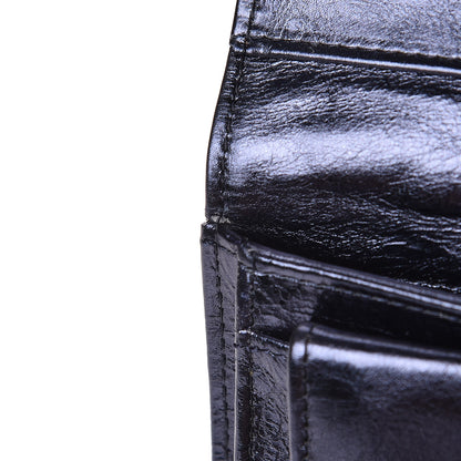 Chanel Metallic Aged Calfskin Quilted Reissue Long Flap Wallet Dark Navy Blue 13 of 14