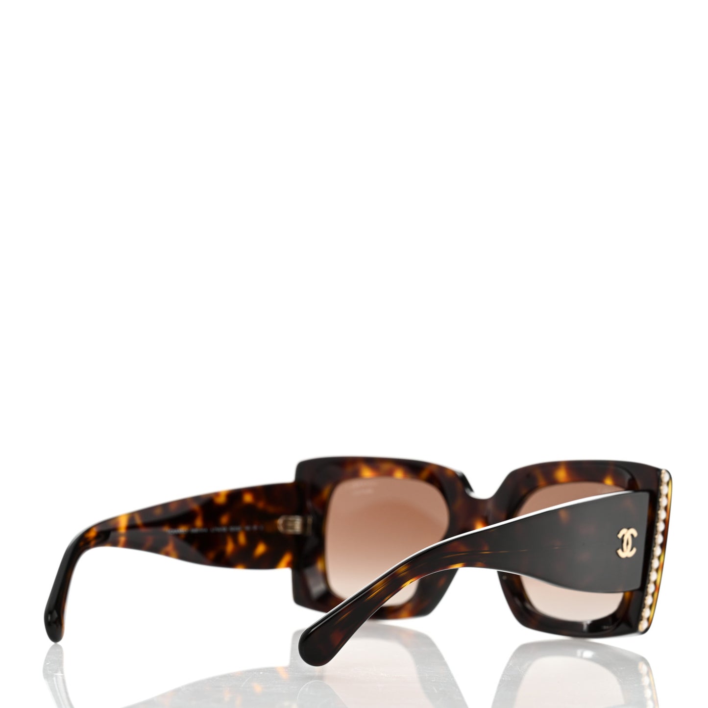 Acetate Pearl Rectangle Sunglasses 5480-H-A Tortoise