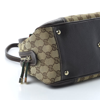 Gucci Monogram Small Princy Satchel Dark Brown 7 of 14