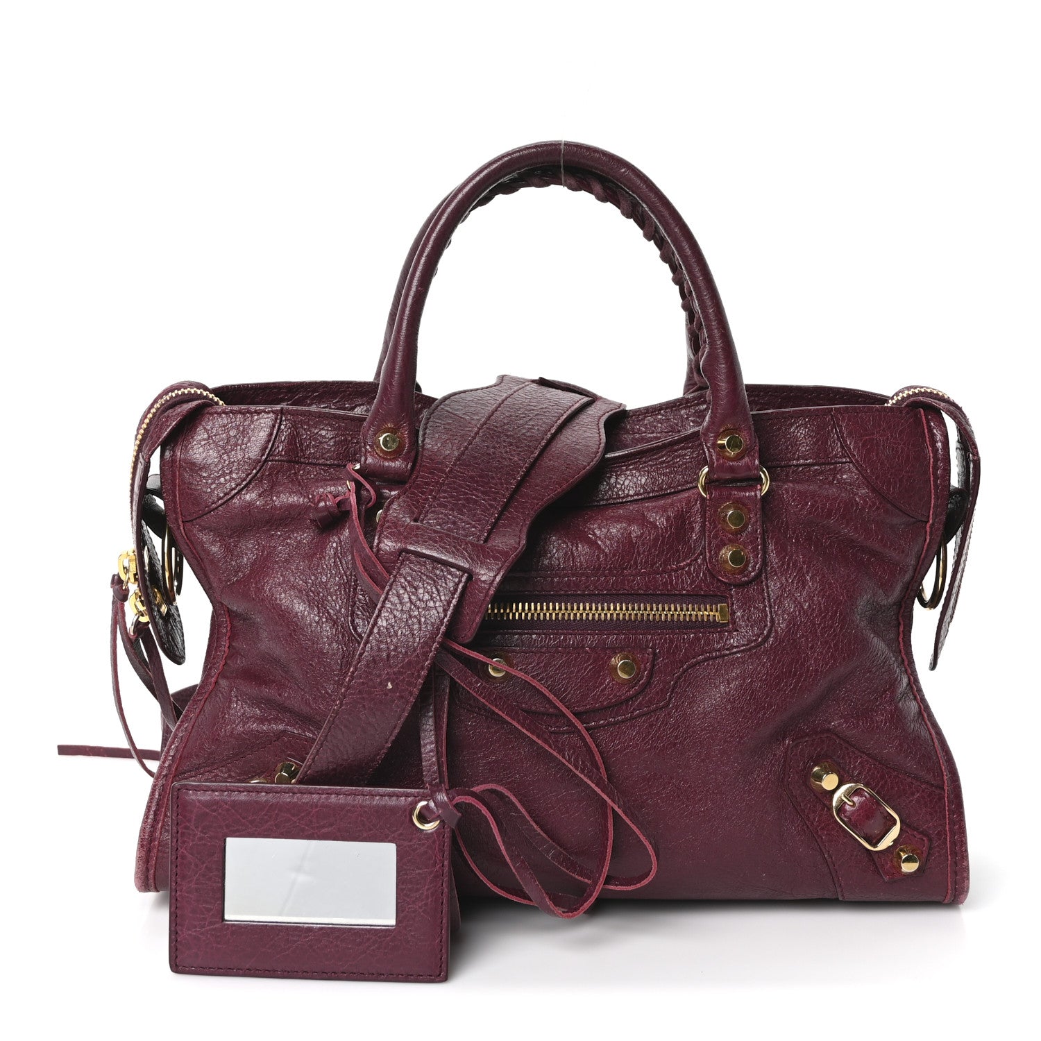Balenciaga Agneau Classic Gold Hardware S City Violet Prune 3 of 11