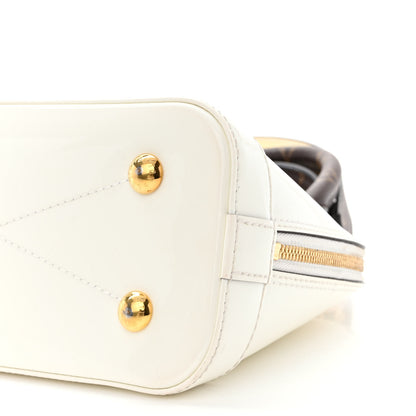 Louis Vuitton Patent Monogram Alma BB White 10 of 13