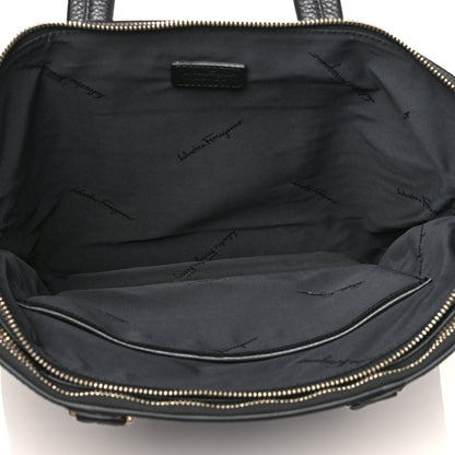 Salvatore Ferragamo Calfskin Gancini Business Bag Black 5 of 10