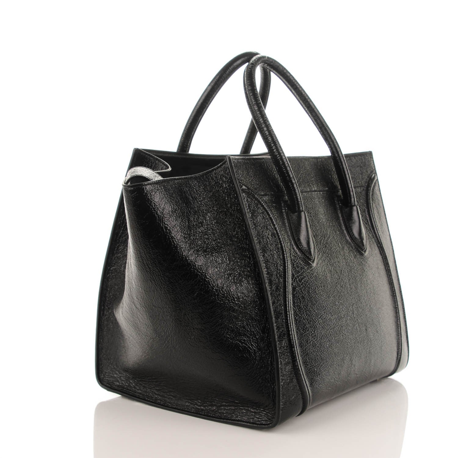 Celine Shiny Goatskin Medium Phantom Luggage Black 3 of 8