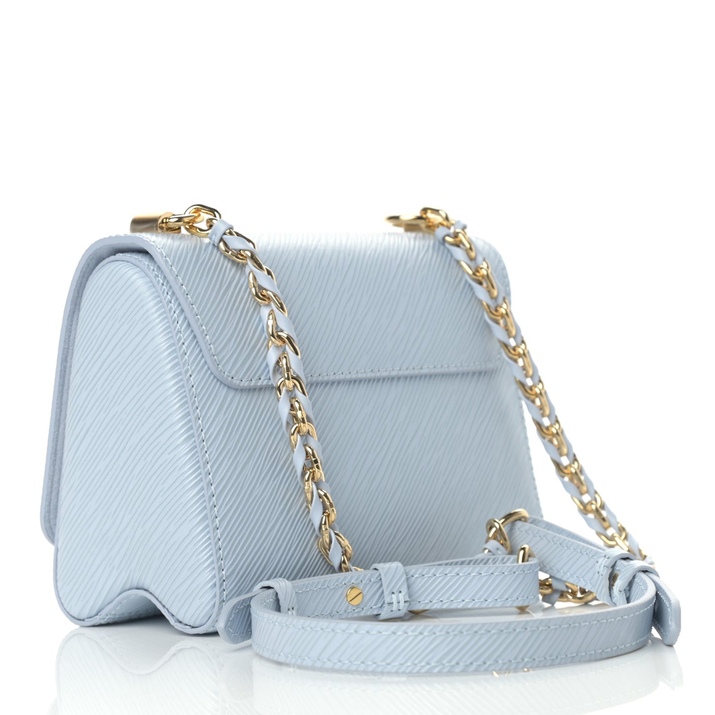 Epi Twist Shoulder Bag PM Bleu Celeste