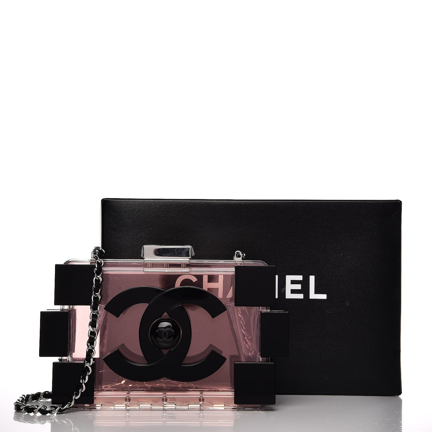 Plexiglass Boy Brick Lego Clutch Pink Black