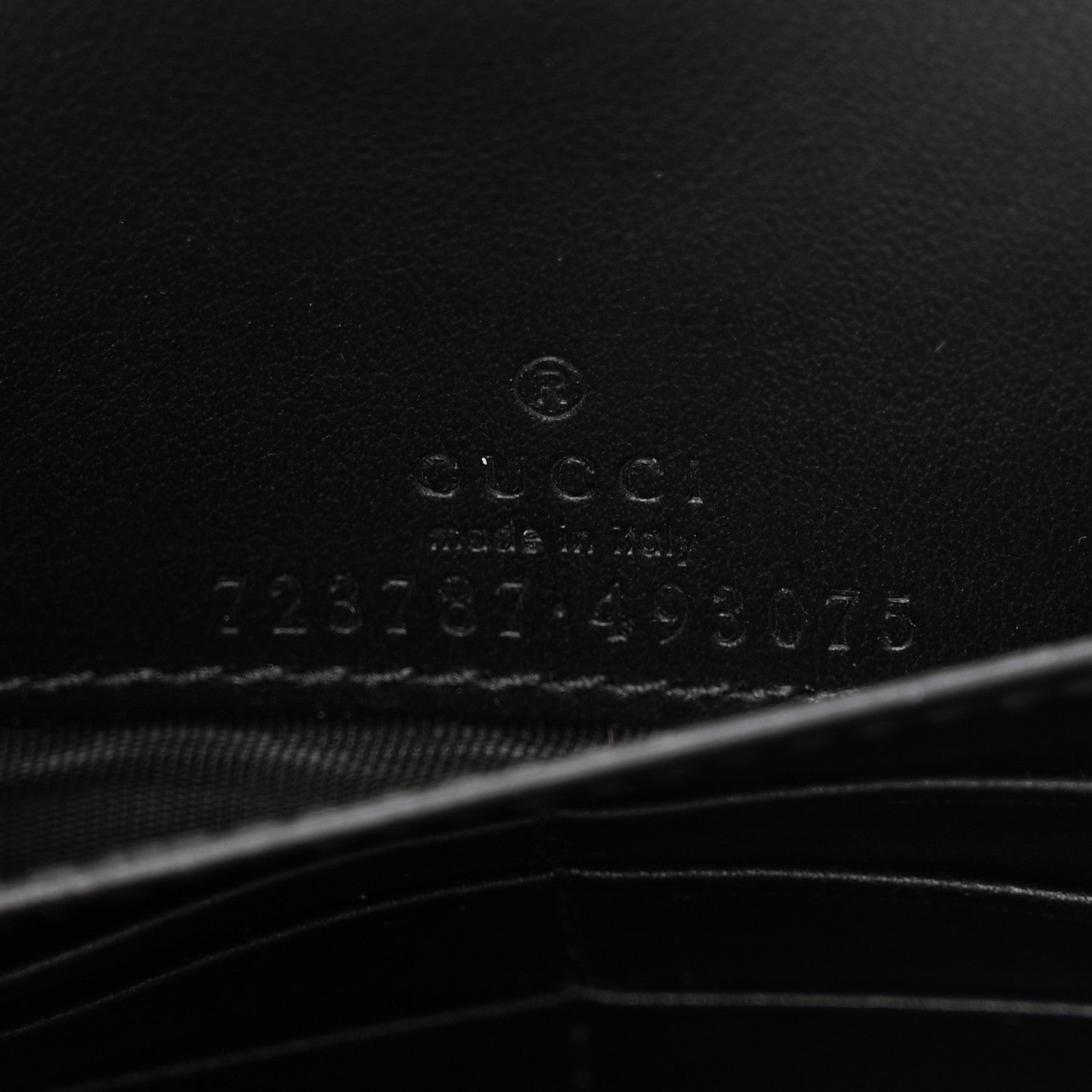 Gucci Calfskin GG Matelasse Chain Wallet Black 6 of 10