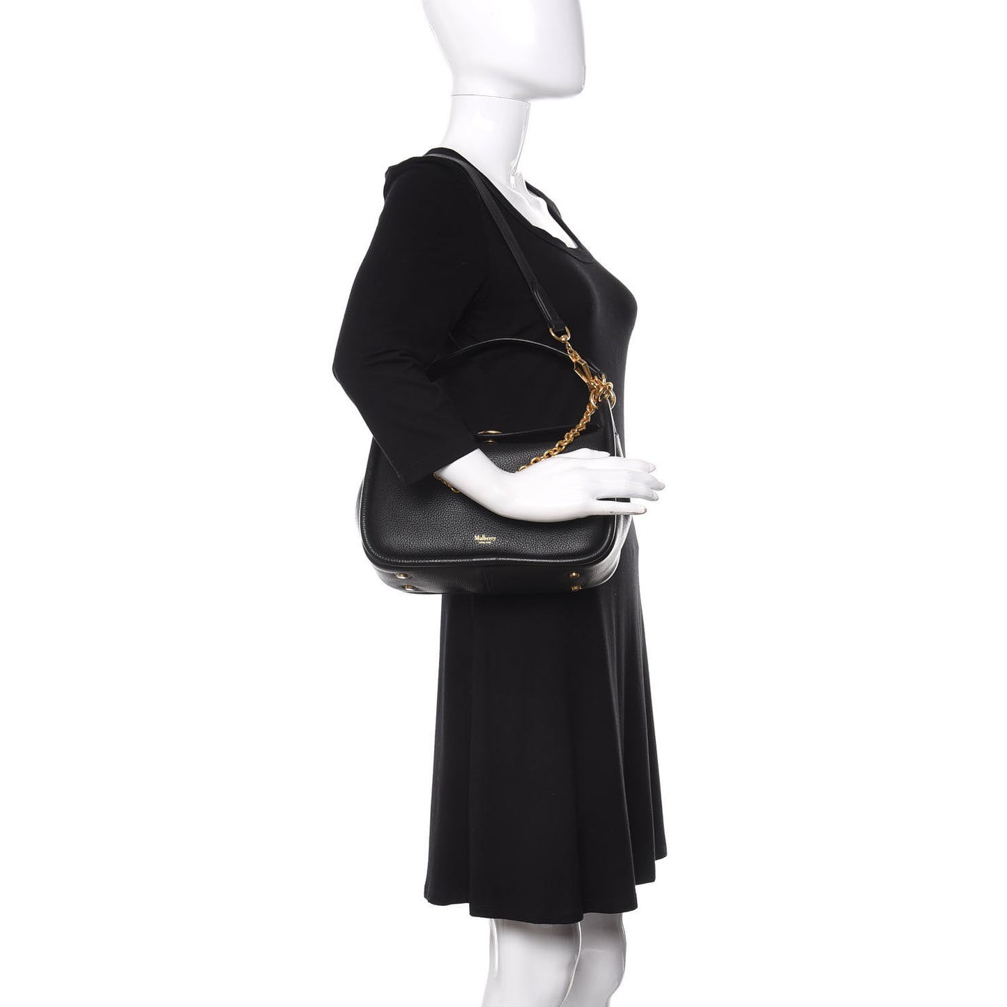 Small Classic Grain Calfskin Small Leighton Black