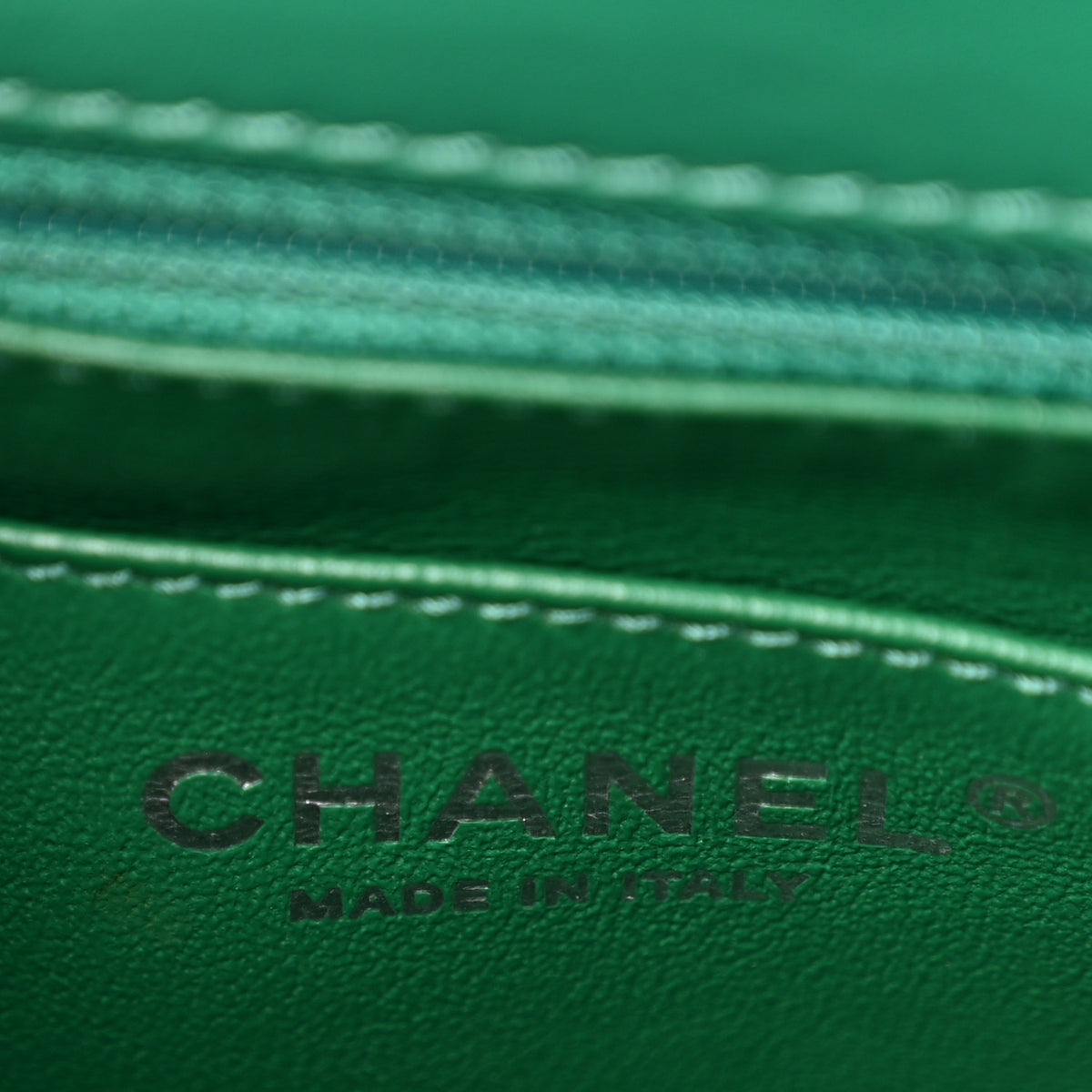 Calfskin Quilted Medium Rock My Shoulder Flap Green