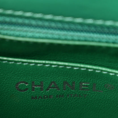 Chanel Calfskin Quilted Medium Rock My Shoulder Flap Green 6 of 11