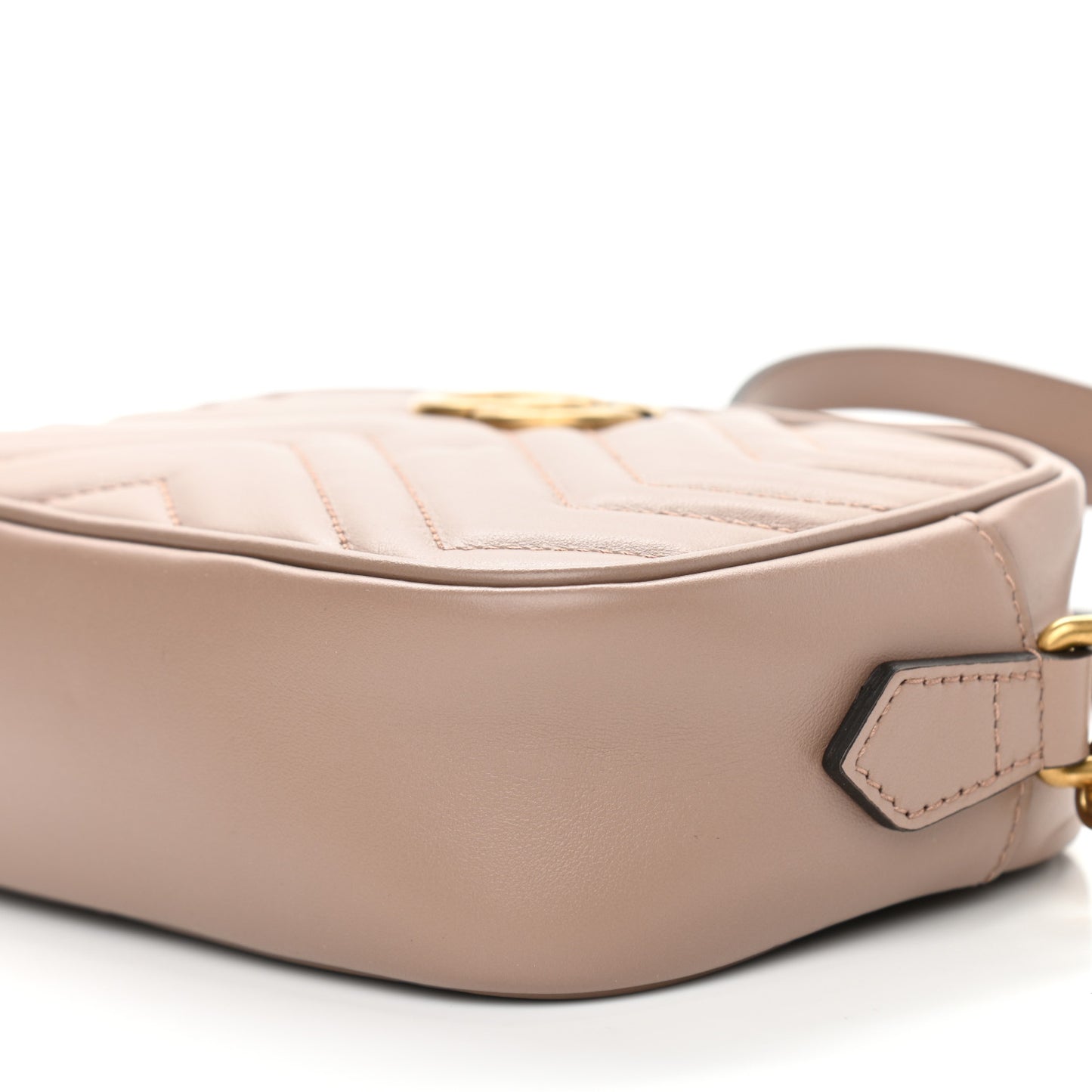Calfskin Matelasse Mini GG Marmont Chain Shoulder Bag Porcelain Rose