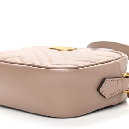 Gucci Calfskin Matelasse Mini GG Marmont Chain Shoulder Bag Porcelain Rose 10 of 10