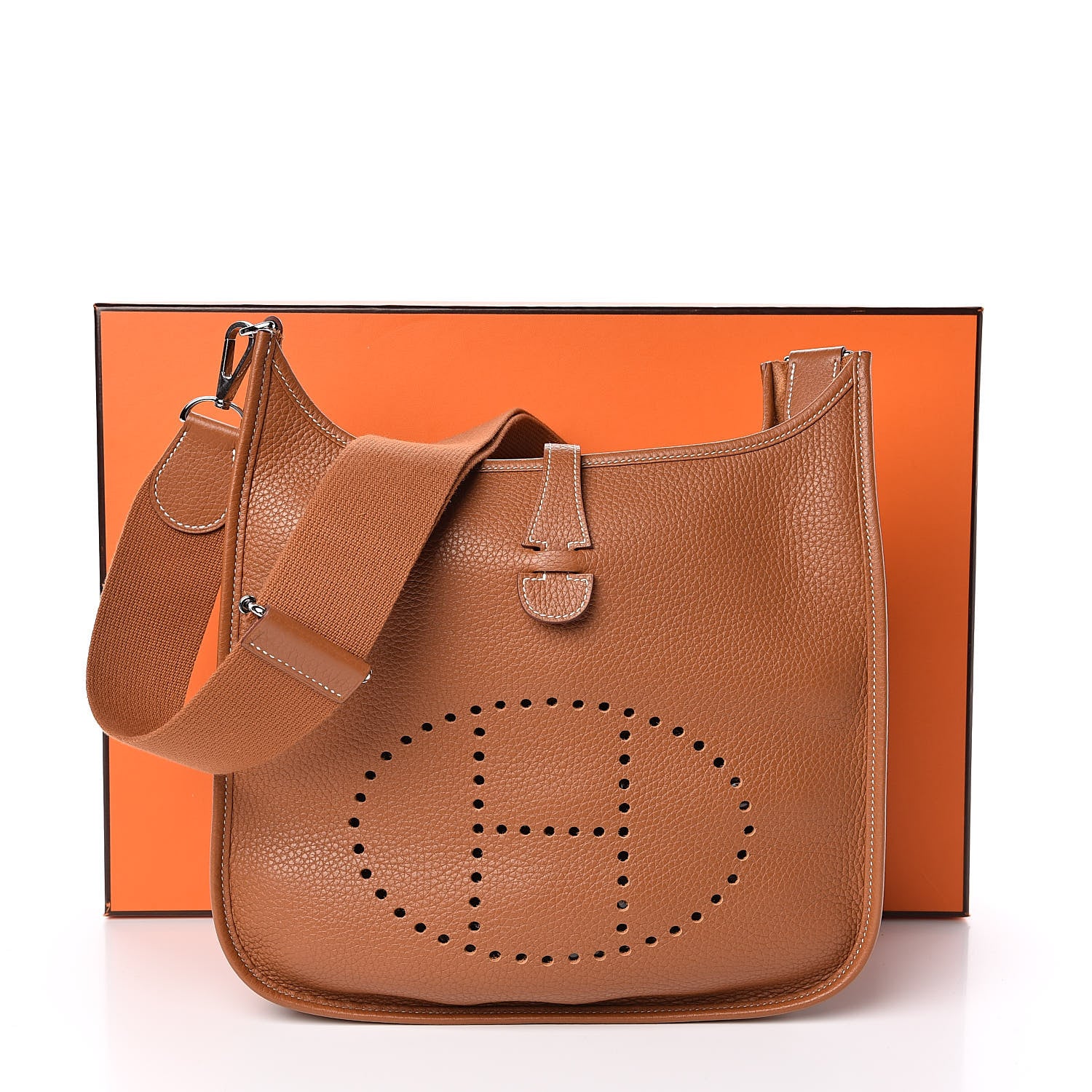 Hermes Taurillon Clemence Evelyne III PM Gold 11 of 11