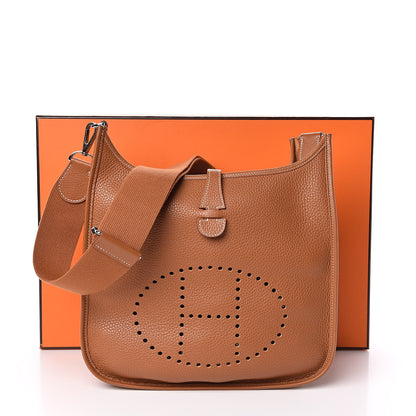 Hermes Taurillon Clemence Evelyne III PM Gold 11 of 11