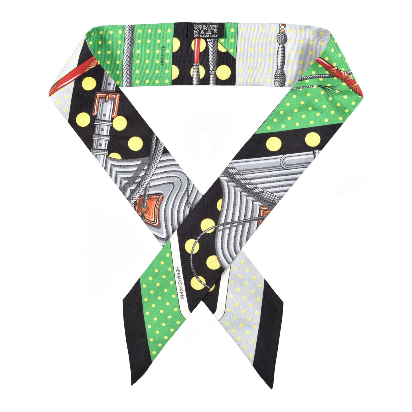 Silk Clic Clac a Pois Twilly Black Vert Jaune