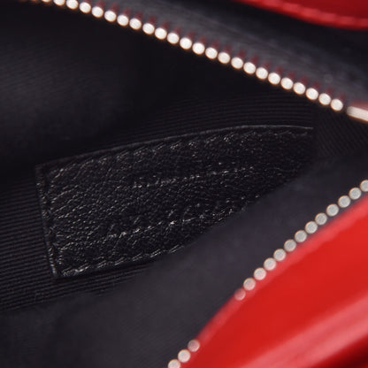 Saint Laurent Calfskin Y Quilted Monogram Toy Loulou Crossbody Bag Red 7 of 7