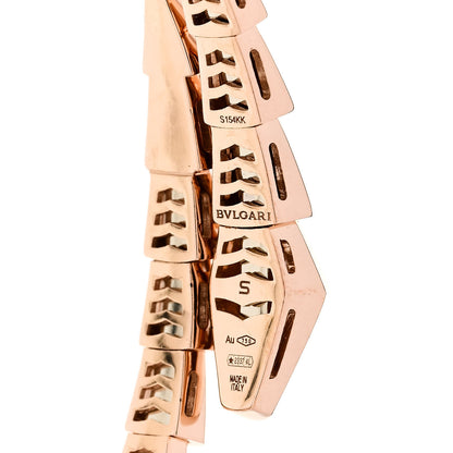 Bulgari 18K Rose Gold Diamond Serpenti Viper Bracelet S 3 of 4