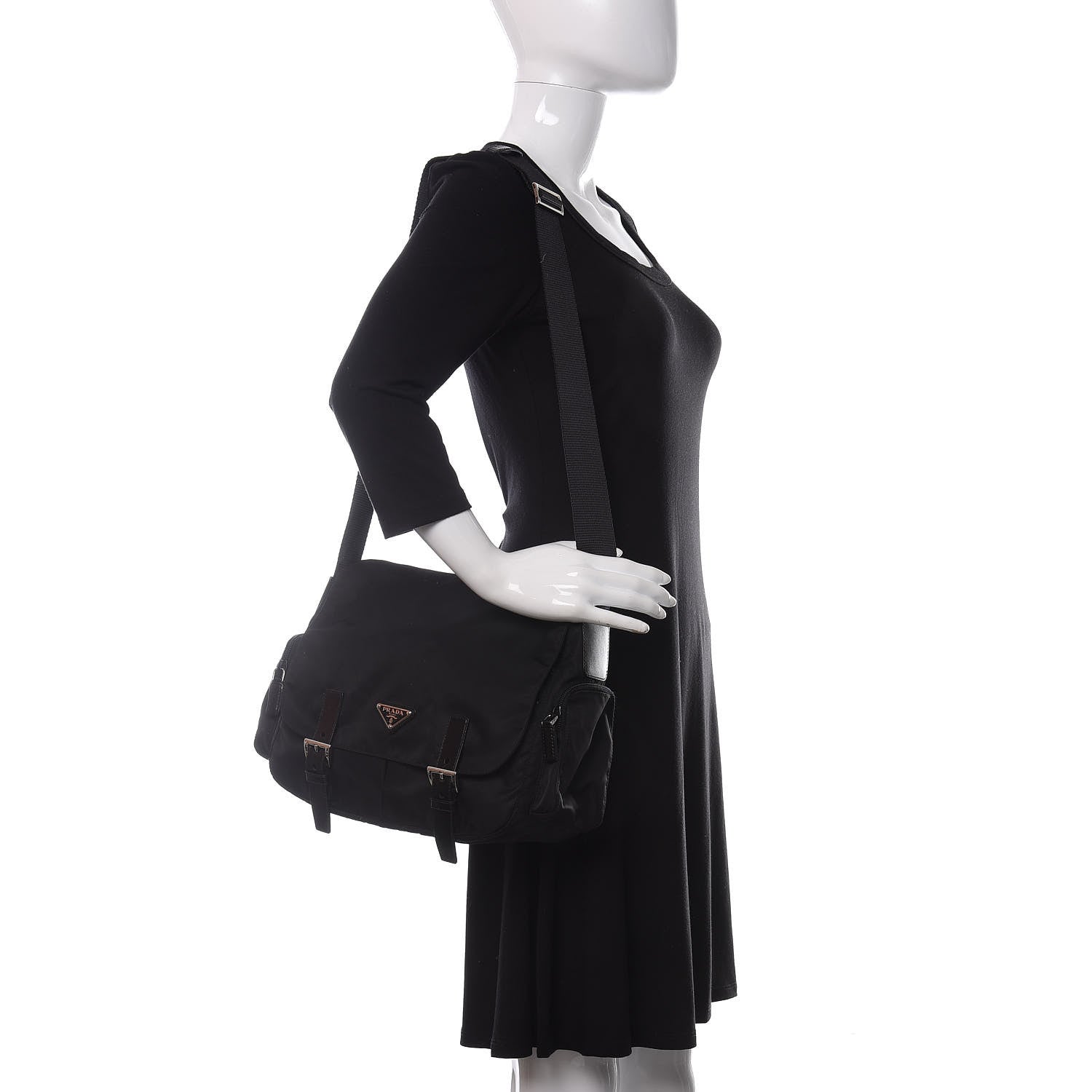 Prada Tessuto Nylon Vela Messenger Bag Black 2 of 10