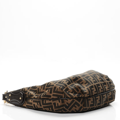 Fendi Zucca Cuoio Lucido Small Chef Hobo Tobacco Moro 4 of 8