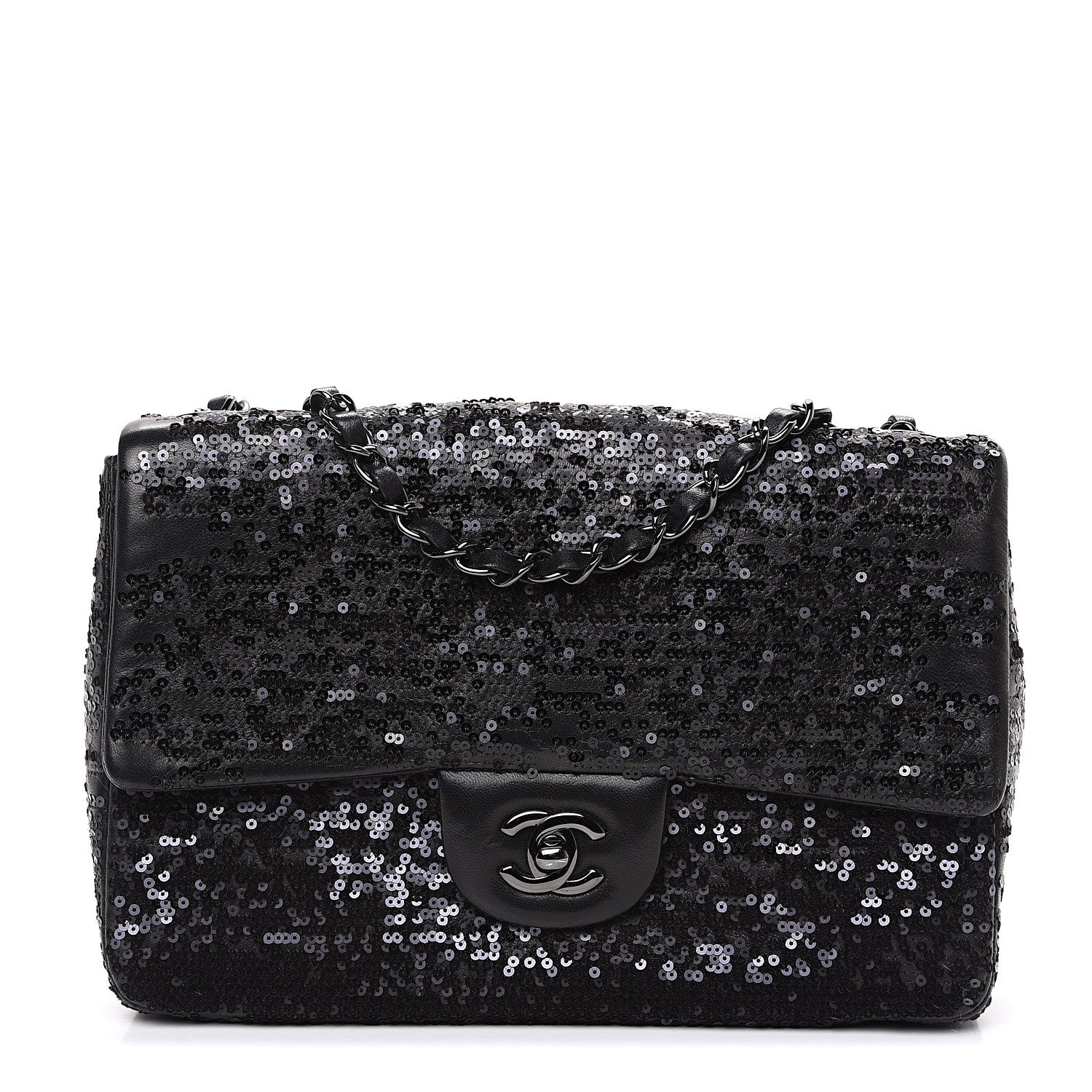 Chanel Sequin Lambskin Medium Moonlight on Water Flap Black 1 of 10