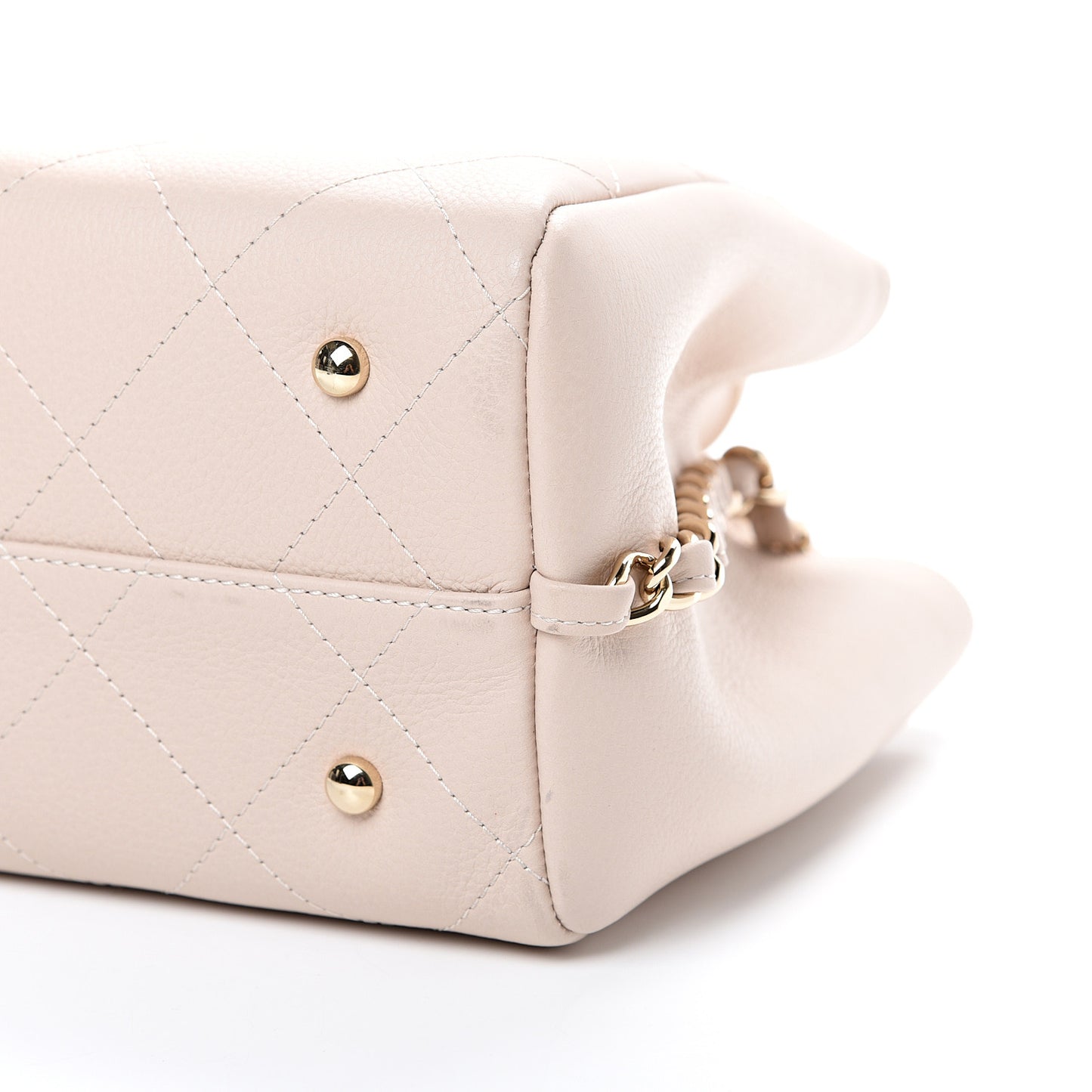 Bullskin Stitch Small Shopping Tote Light Pink