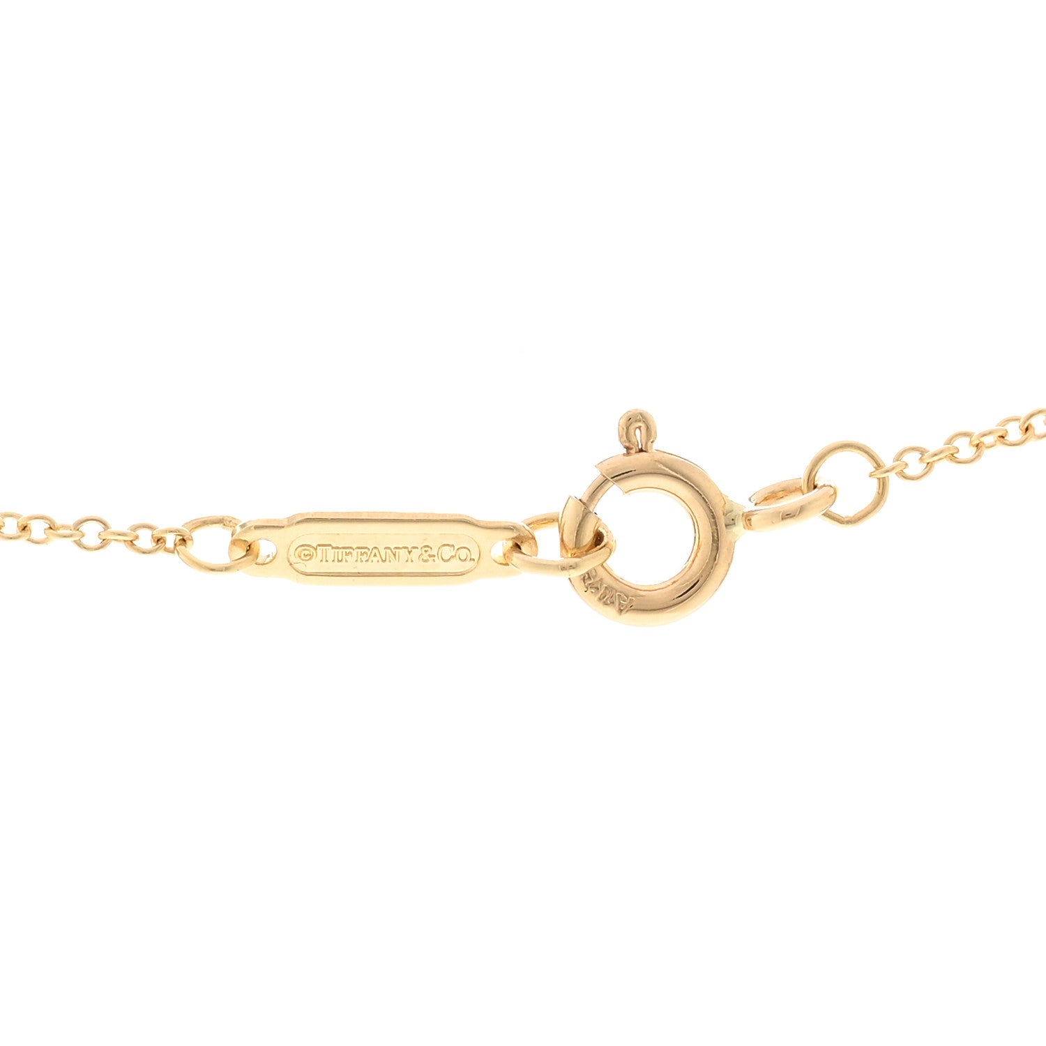 Tiffany 18K Yellow Gold Diamond Small Cross Pendant Necklace 4 of 4