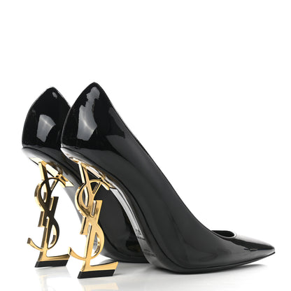 Saint Laurent Patent Opyum 110 Pumps 36.5 Black Gold 4 of 9