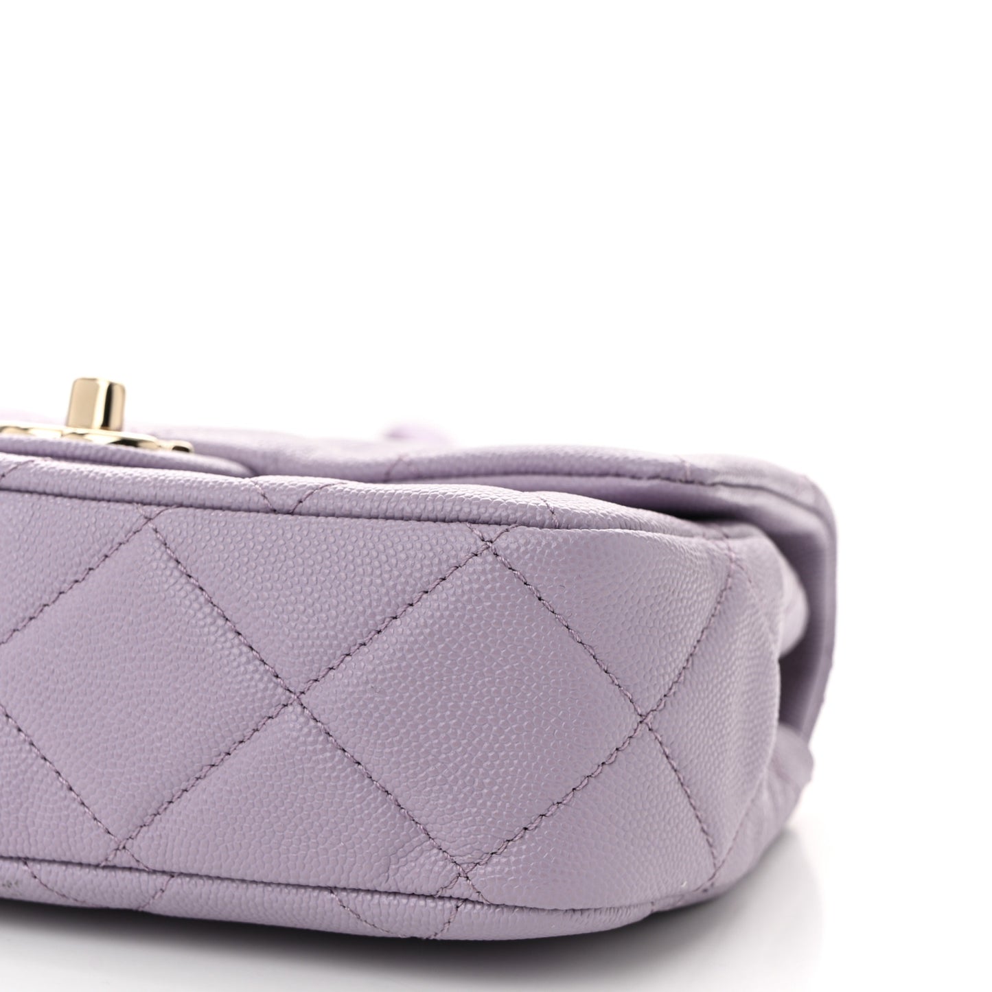 Caviar Quilted Funky Match Mini Flap Light Purple Light Purple
