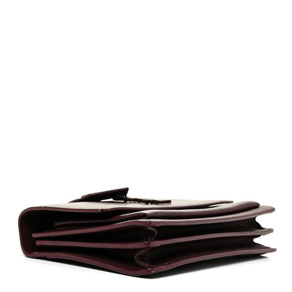 Saint Laurent Calfskin Monogram Medium Sunset Satchel Rouge Legion 4 of 15