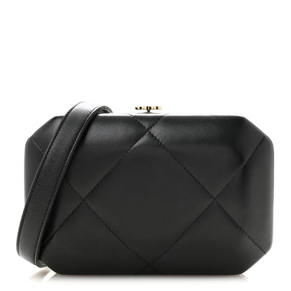 Chanel Lambskin Quilted Clutch With Chain Black 1 of 12