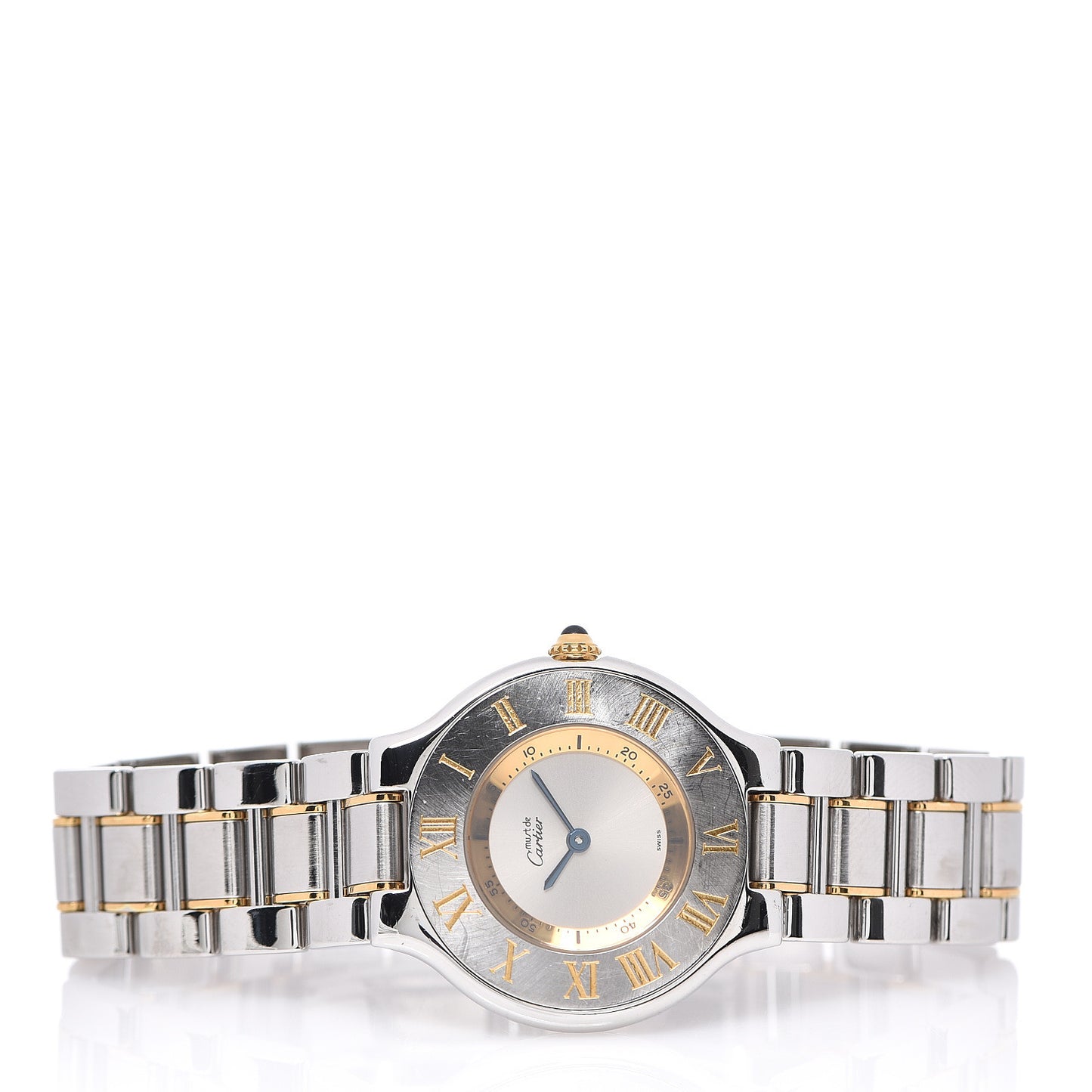 Stainless Steel 18K Yellow Gold 31mm Must De 21 Quartz Watch