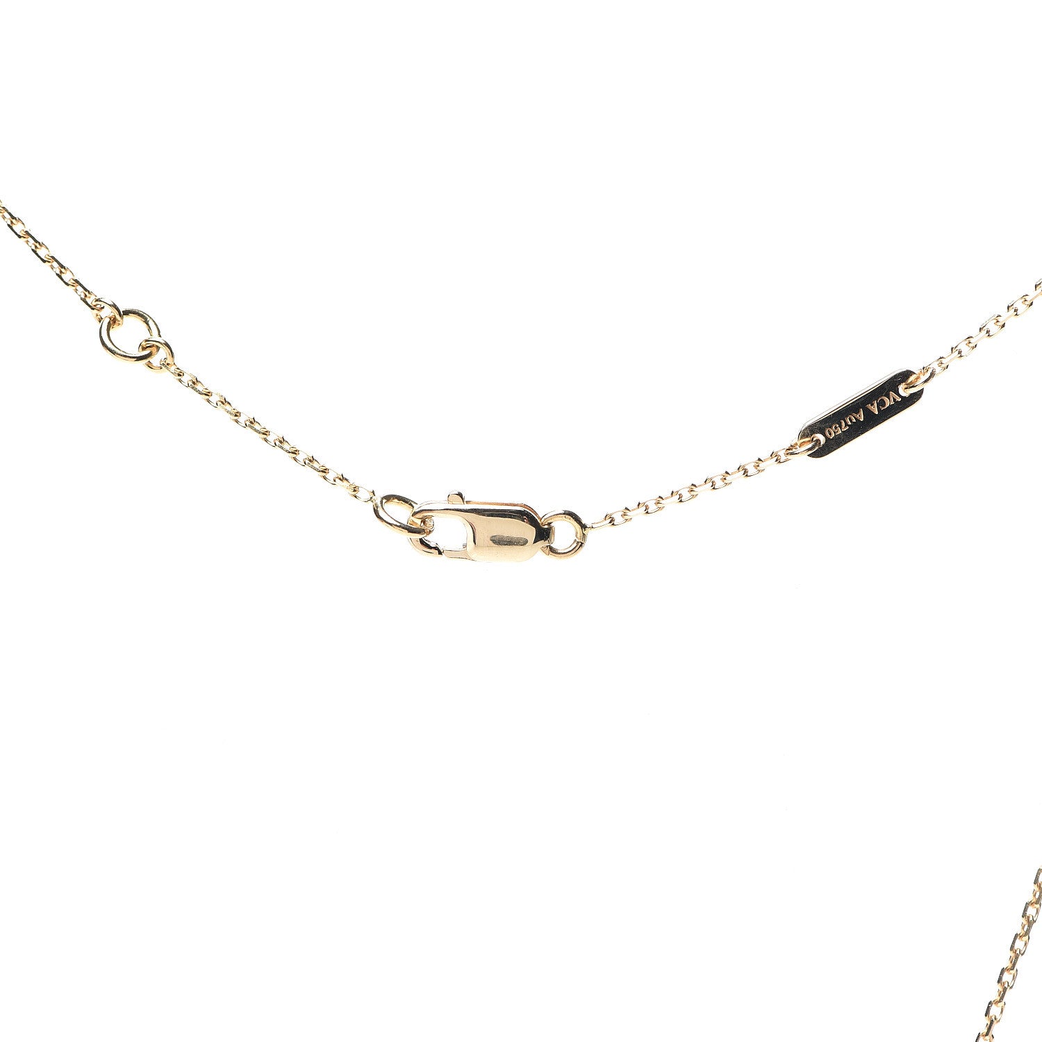 Van Cleef & Arpels 18K Yellow Gold Mother of Pearl Sweet Alhambra Butterfly Pendant Necklace 6 of 7