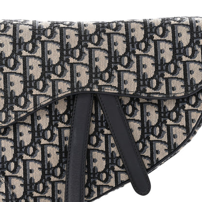 Christian Dior Oblique Saddle Bag Blue 8 of 12