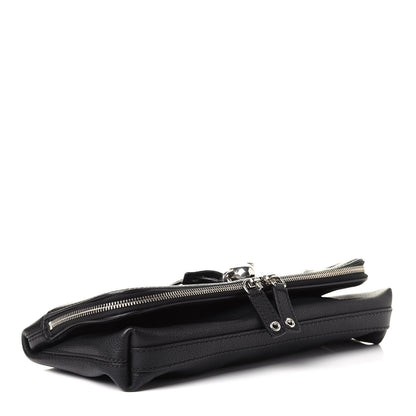 Alexander McQueen Grainy Calfskin Padlock Skull Clutch Black 5 of 8
