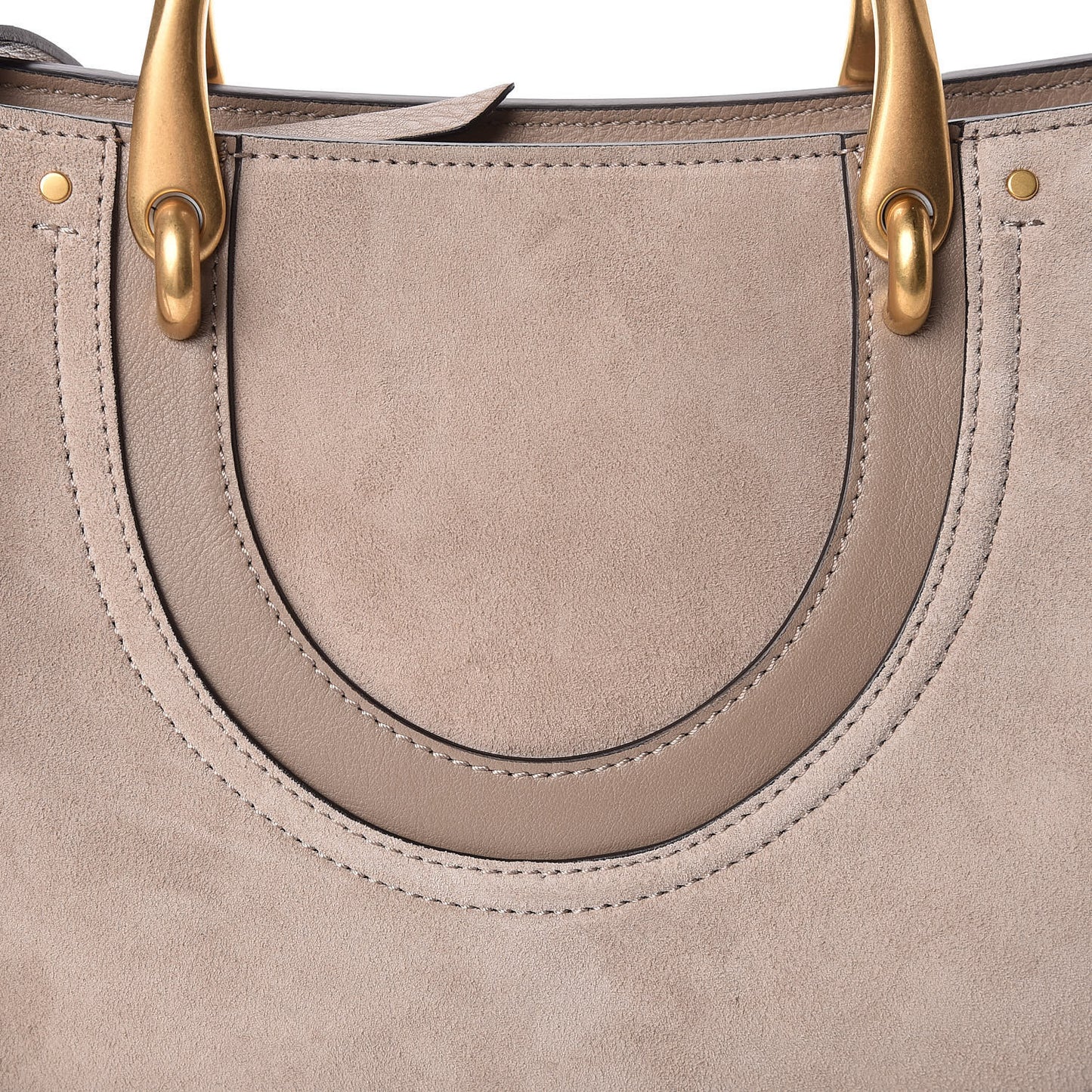 Calfskin Suede Medium Pixie Shoulder Bag Motty Grey