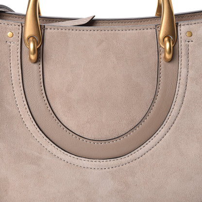 Chloe Calfskin Suede Medium Pixie Shoulder Bag Motty Grey 10 of 11